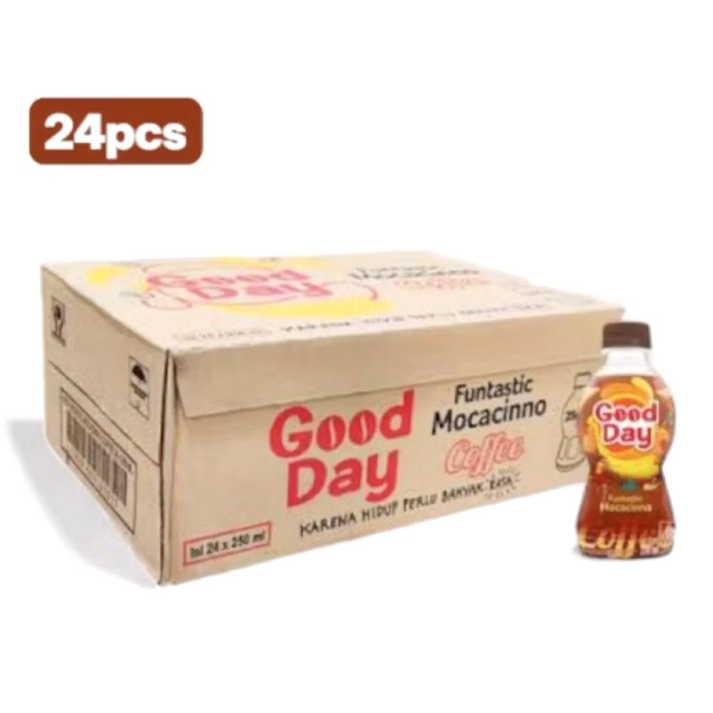 [ 1 karton isi 24×250 ml ] Good day botol Mocacino