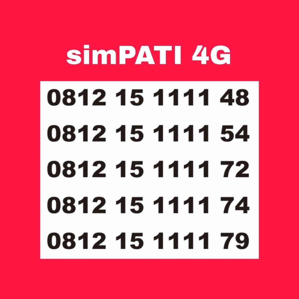 Nomor cantik simpati quarted 1111 murah