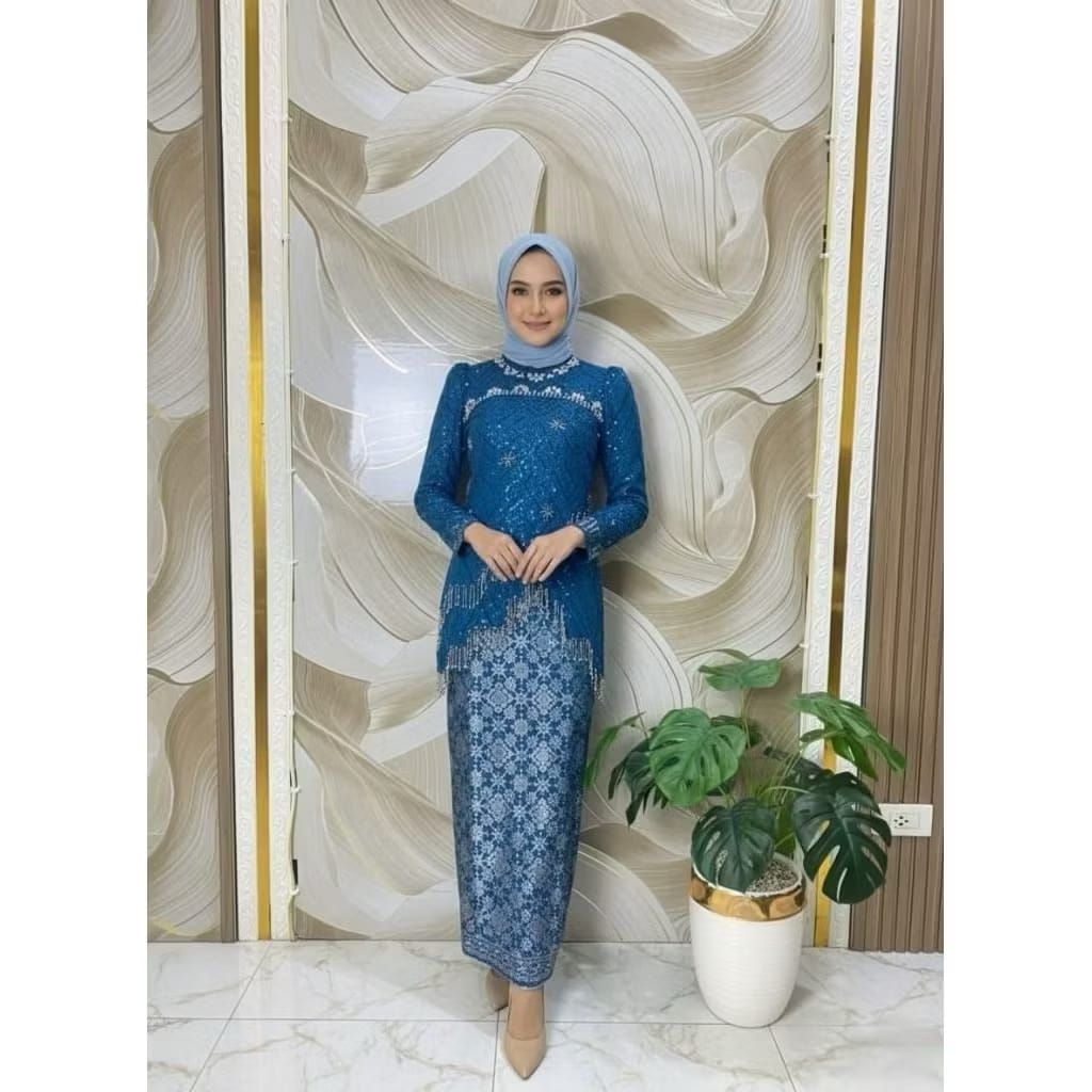 mikaa_olshop/set kebaya payet rumbai mewah/kebaya wisuda/kebaya lamaran/kebaya graduation