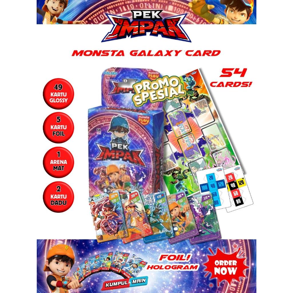 Paket Lengkap Kartu BoBoiBoy Galaxy Card Pek IMPAK isi 49 Kartu + 5 Foil + Arena Mat