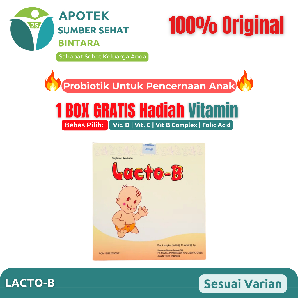 [BOX] Lacto-B | Probiotik Bayi & Anak Sachet | Suplemen Probiotik Anak