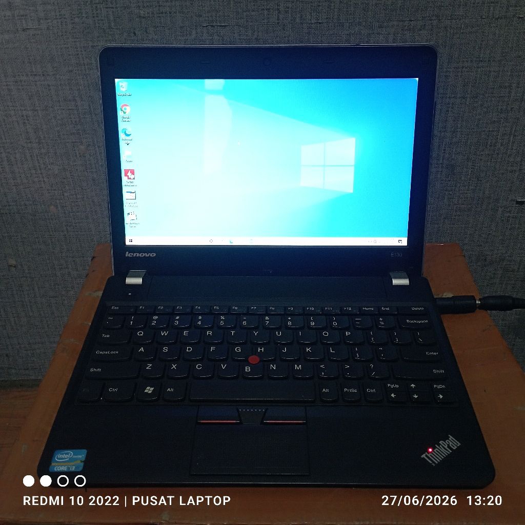 Laptop Lenovo Thinkpad edge E130 windows 10 Intel core i3 Ram4gb DDR3 HDD500GB Lcd11,6inch Mesin Nor