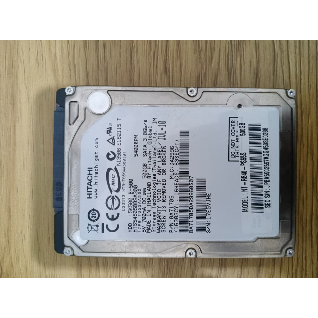 Harddisk Laptop Hitachi 500GB 2.5 inch
