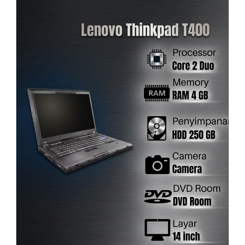 LAPTOP SECOND LENOVO TINGKPAD T400