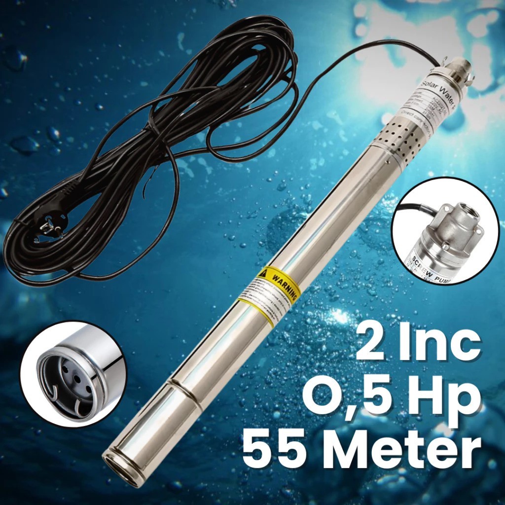 Pompa Air Satelit Submersible Pump AC 220V 55 Meter Pompa Dorong Air Sumur Sibel 2 Inch