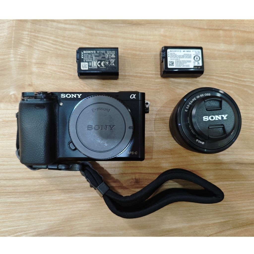 Sony Alpha Mirrorless A6000 Camera Fullset Kit Lensa 16-50mm OSS Second Bekas Preloved Mulus Murah K
