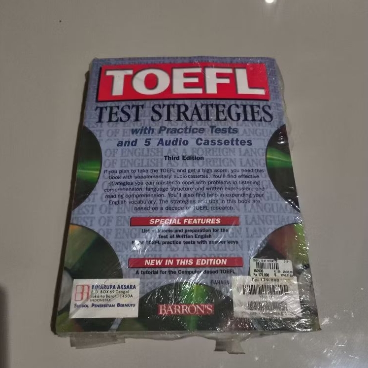 TOEFL Test Strategies with Practice Test and 5 Audio Cassettes, Barron's