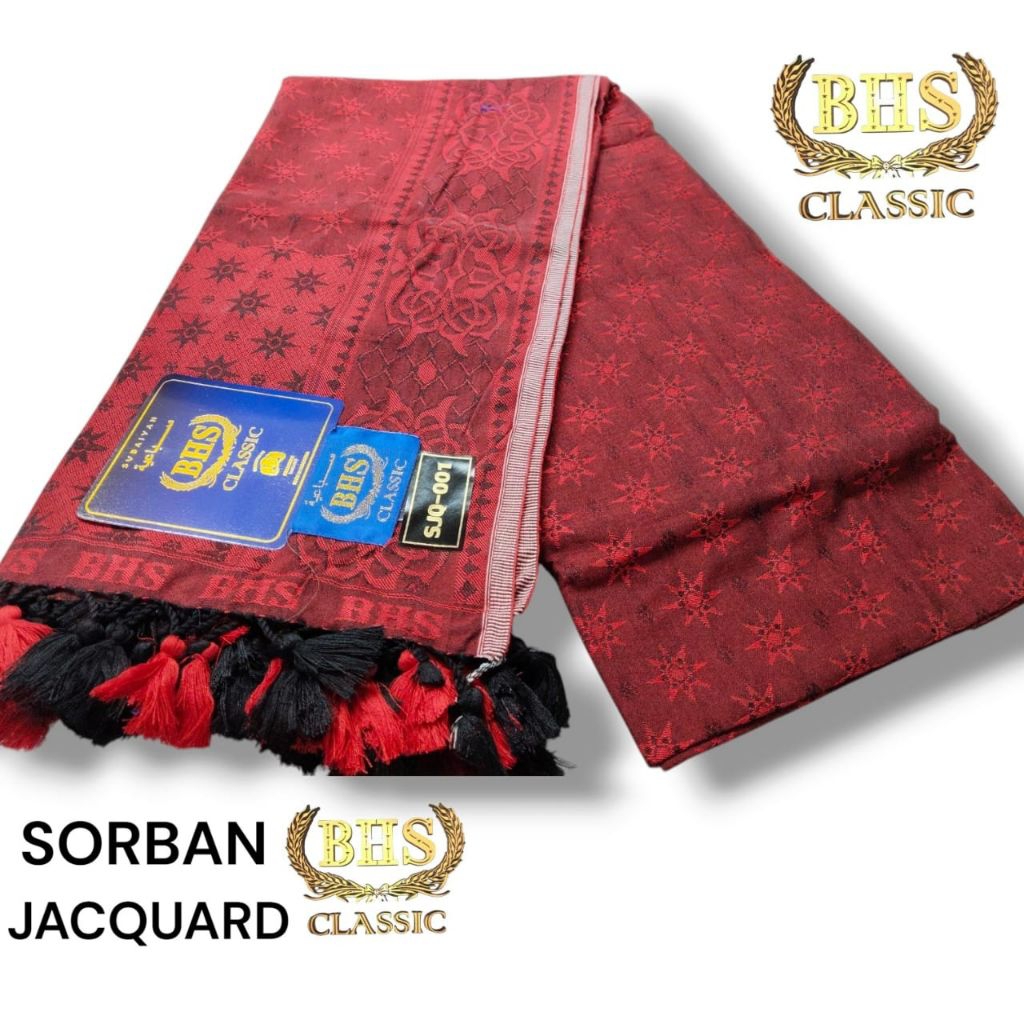 sorban BHS Classic jacquard subaiyah , BHS ORIGINAL