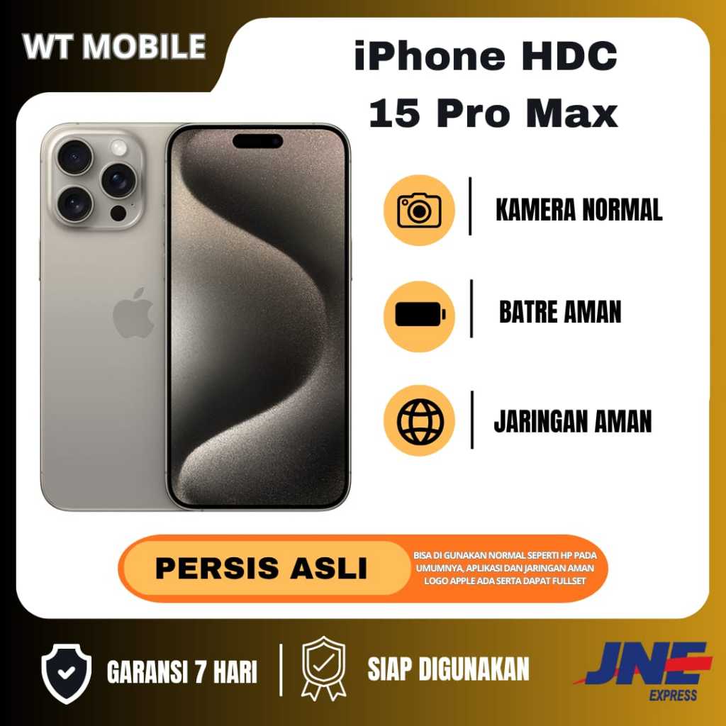 iPhone 15 Pro Max HDC Mulus Siap Pakai UNIT NORMAL JARINGAN AMAN