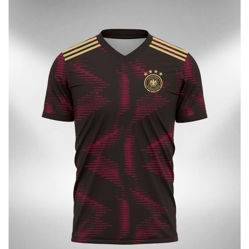 Jersey / Kaos / baju olahraga Jerman Away 2022 2023 Piala Dunia Full Printing / Bisa pakai nama send