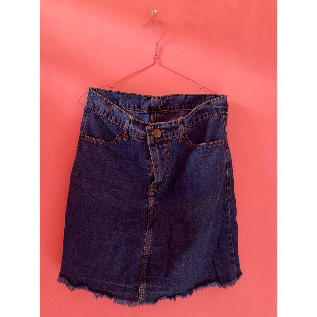 ROK JEANS SPAN RAWIS/ ROK JEANS SPAN/ ROK JEANS RAWIS PENDEK WANITA