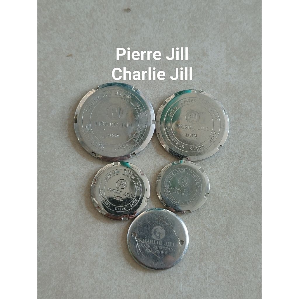 back Case jam tangan Pierre Jill dan Charlie Jill stok 5 silahkan dipilih
