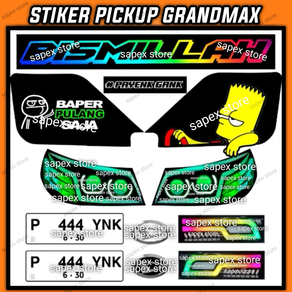 STIKER PACK MINIATUR PICKUP GRANDMAX JSP