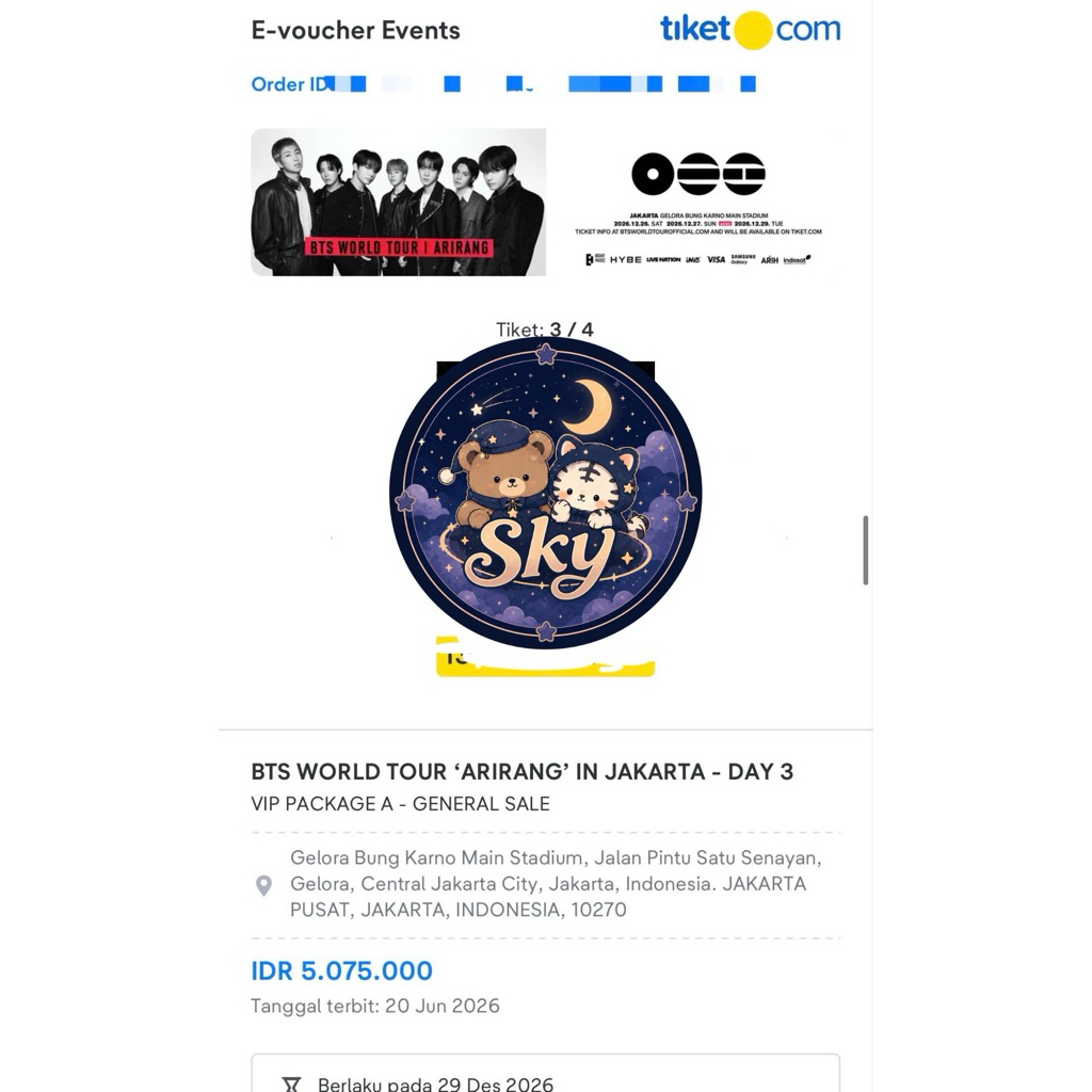 TIKET BTS ARIRANG JAKARTA DAY 3
