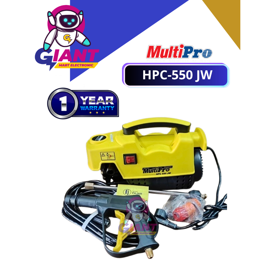 HIGH PRESSURE CLEANER HPC-550 JW  MULTIPRO JET CLEANER 550 WATT