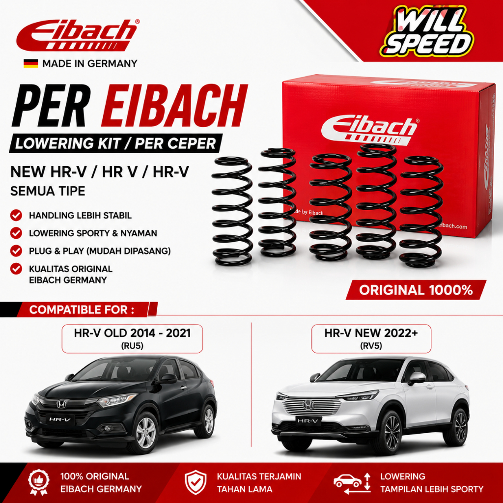PER EIBACH LOWERING KIT PER CEPER EIBACH NEW HRV HR V HR-V RU5 RV5 HRV OLD 2014-2021 HRV NEW 2022+