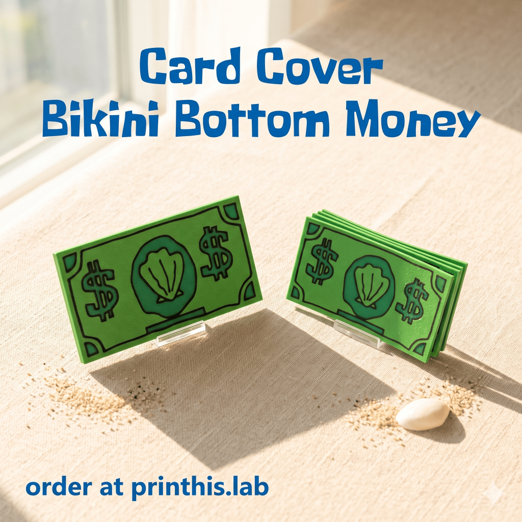Card Cover | Bikini Bottom Money | Spongebob Squarepants | TOYS | Lucu
