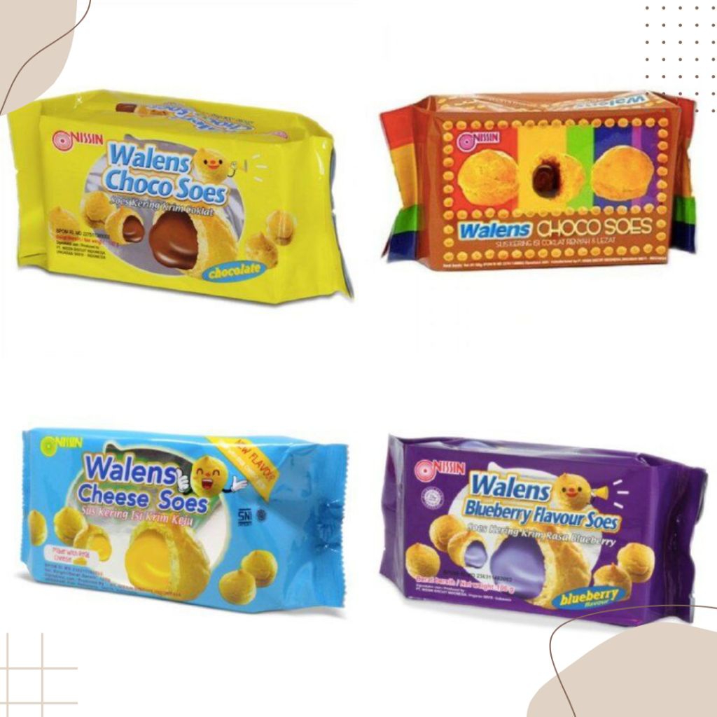 Nissin Walens Choco Soes Cokelat Keju Blueberry 100 Gram