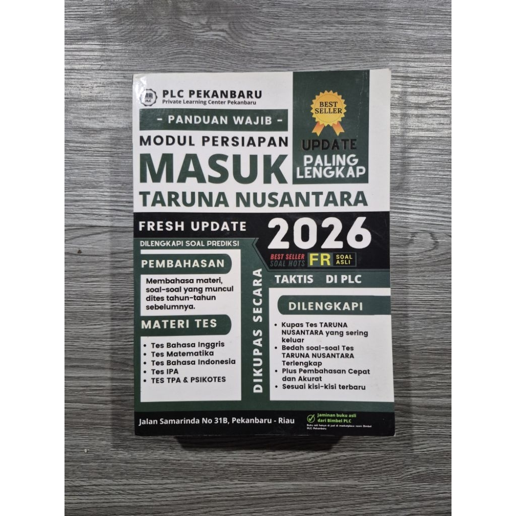 Preloved Buku Tes Masuk SMA Taruna Nusantara 2026 Materi & Bank Soal + Pembahasan PLC