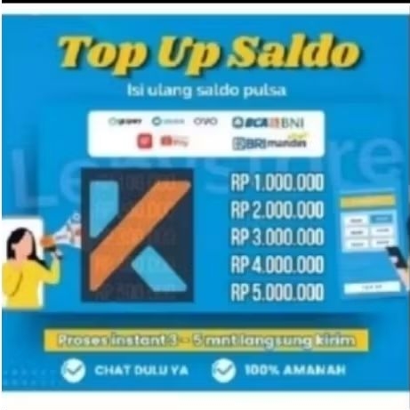 TERPERCAYA TOP SALDO UP KREDIVO SALDO/PULSA ALL OPERATOR 500K-30JT TERMURAH Pulsa xl indosat A1