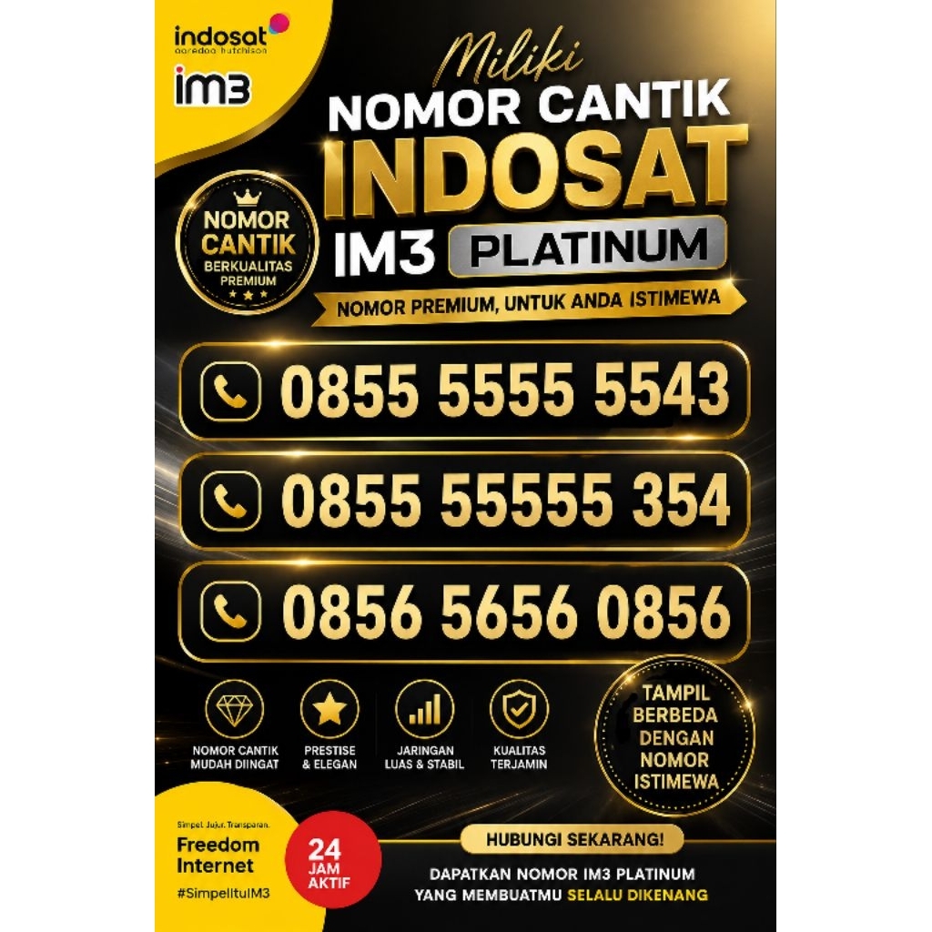 nomor cantik Indosat IM3 Pascabayar
