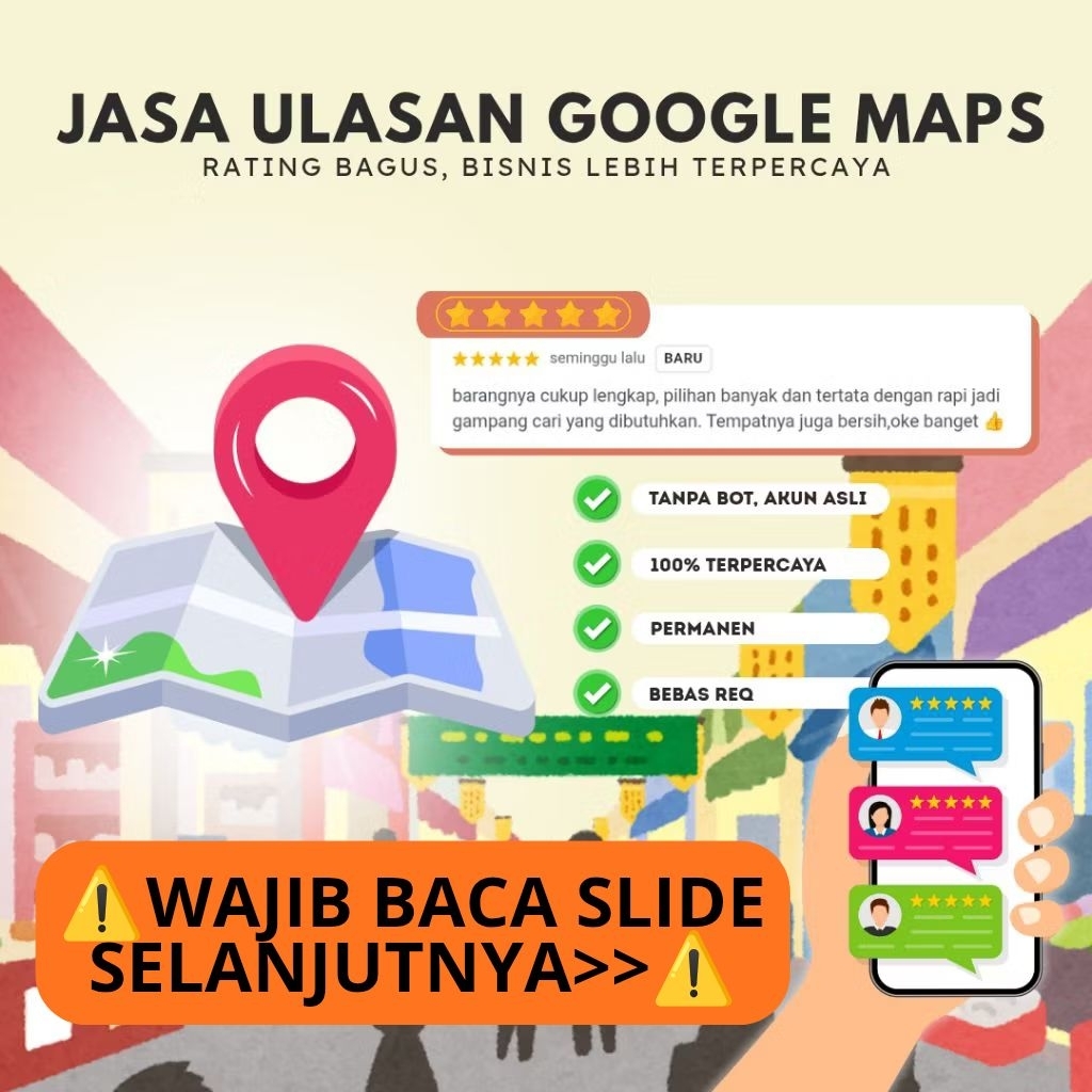 JASA REVIEW GOOGLE MAPS TERPERCAYA, ULASAN GOOGLE MAPS, RATING GOOGLE MAPS