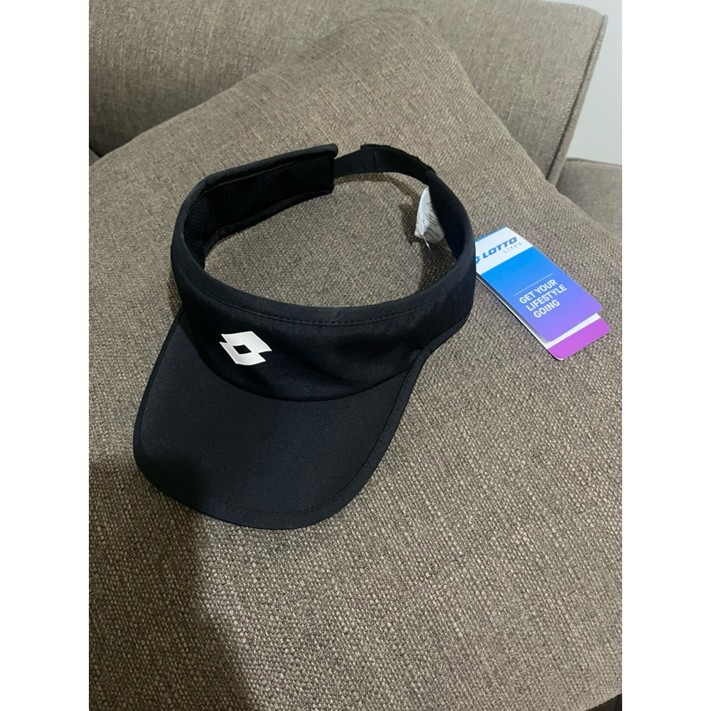 lotto fanya visor running hat / topi lotto / lotto black cap
