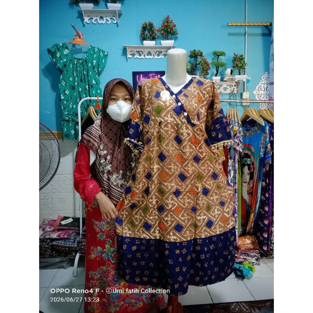 Daster kimono pom pom Ratu Jawa