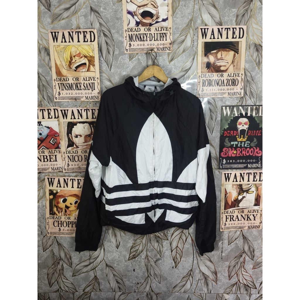 Adidas trefoil big logo winbreaker jacket