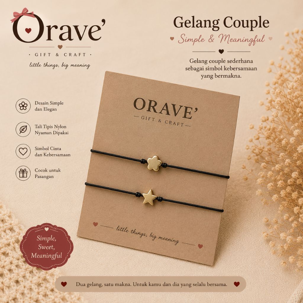 Gelang couple/ Gelang tali aesthetic/ gelang simple