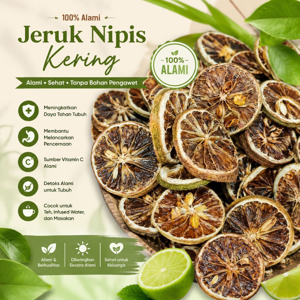 Jeruk nipis kering - jeruk nipis irisan - teh jeruk nipis - nipis slice