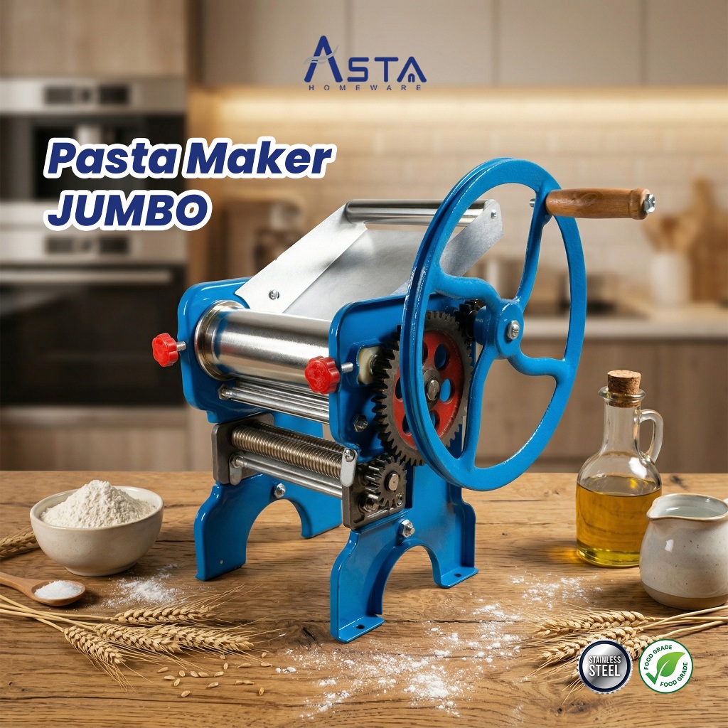 Gilingan Mie Besar - Stainless Manual Pasta Maker - Penggiling Adonan Molen Praktis | Asta Homeware