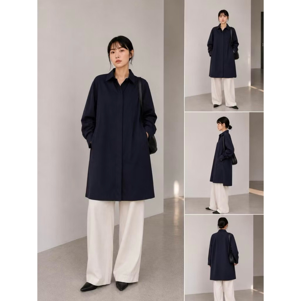 Uniqlo loose coat mantel / uniqlo parka / unisex mantel parka