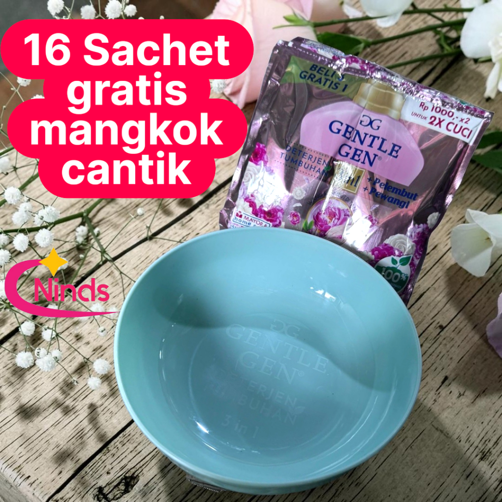 ( Free MANGKOK ) gentle gen 16 sachet free mangkok / gentle gen gratis mangkok