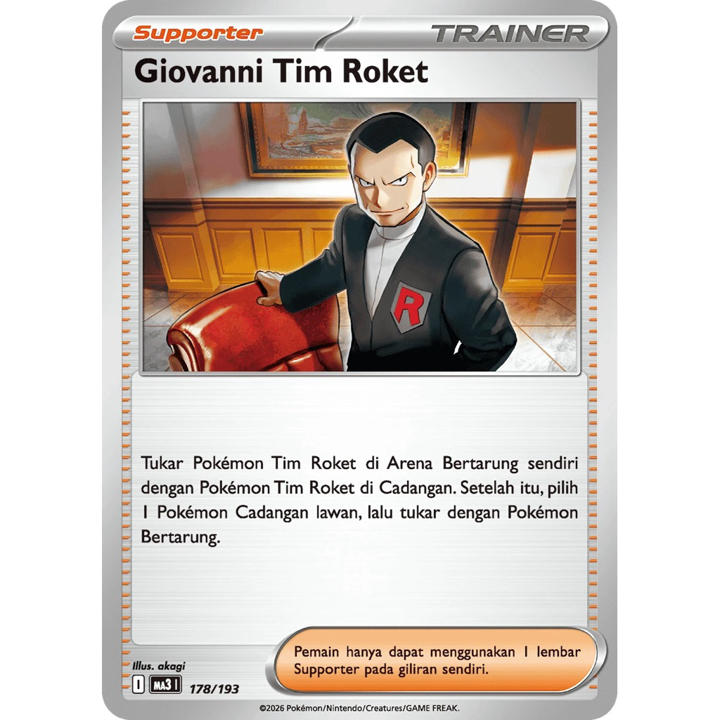 Giovanni Tim Roket - Kartu Pokemon TCG
