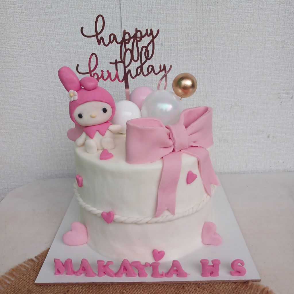 My Melody Cake Fondant | Custom Cake Bandung