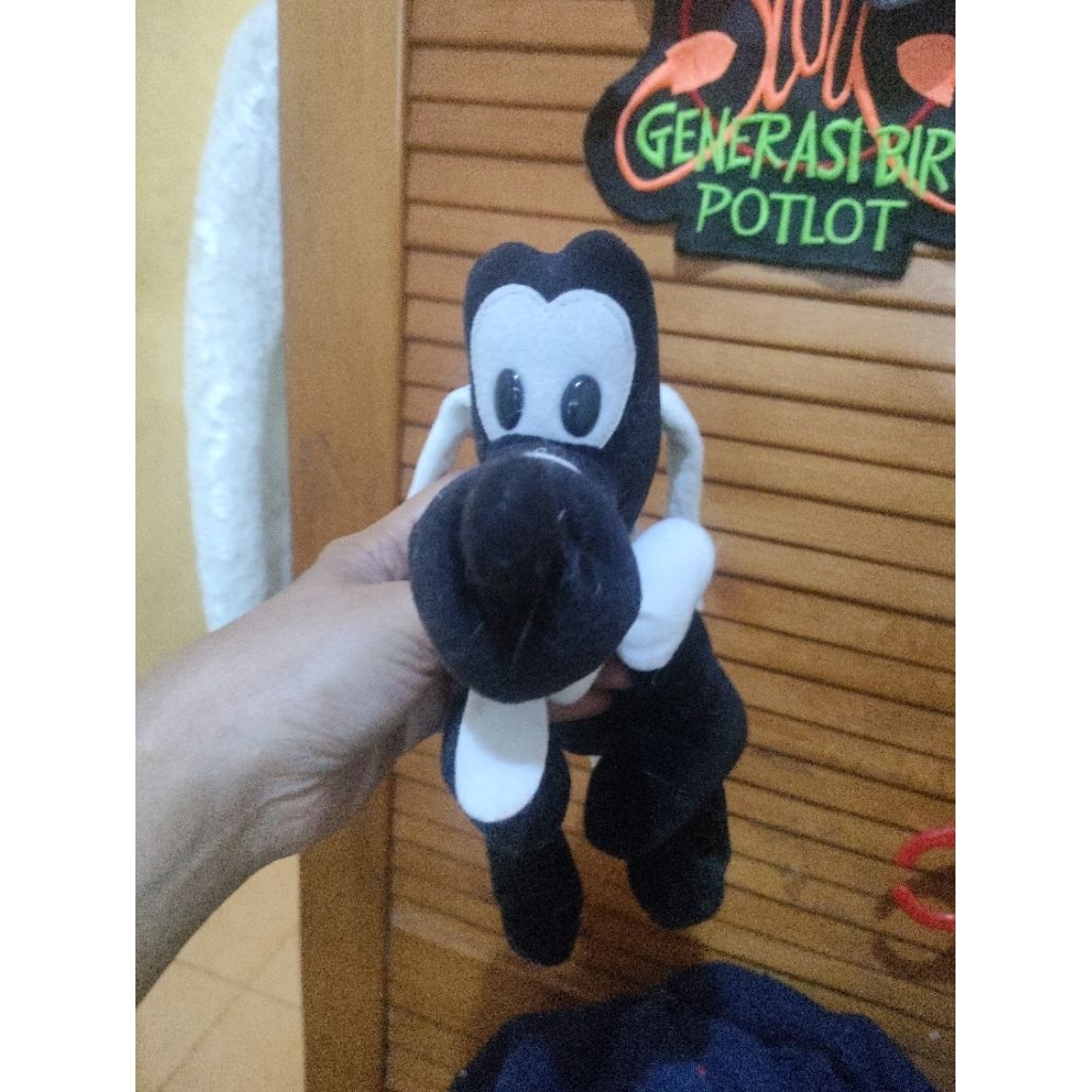 boneka pluto hitam unik lucu disney
