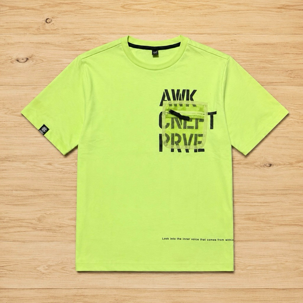 Kaos Pocket Tee Airwalk Y2k Neon Original