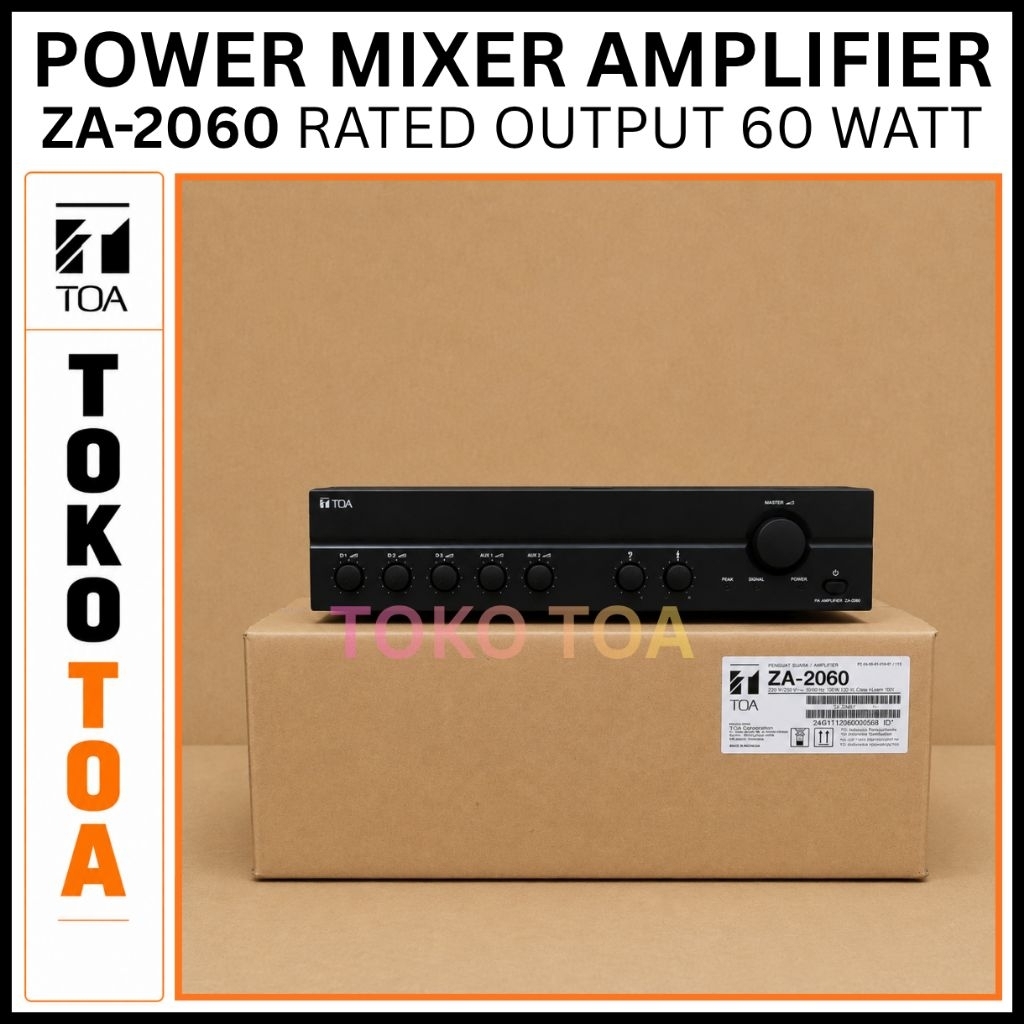 ZA-2060 POWER MIXER AMPLIFIER ZA 2060 60 WATT AMPLI TOA ZA-2060