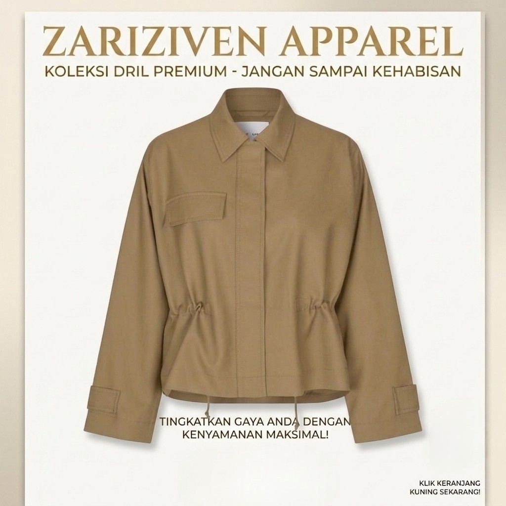 ​Jaket Field Jacket Zariziven Apparel - Jaket Kasual Big Size M-7XL