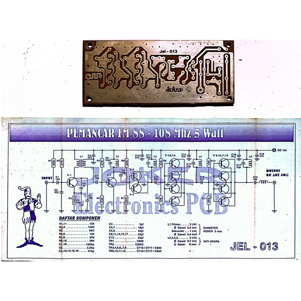 PCB pemancar FM 88-108 5watt