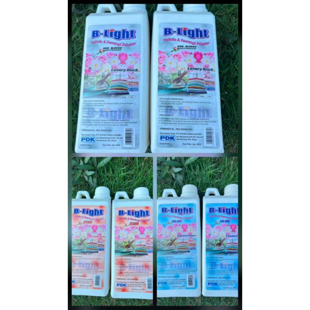 B LIGHT PEWANGI LAUNDRY PAKAIAN PELICIN PENGHARUM SETRIKA PAKAIAN B-LIGHT 1 LITER