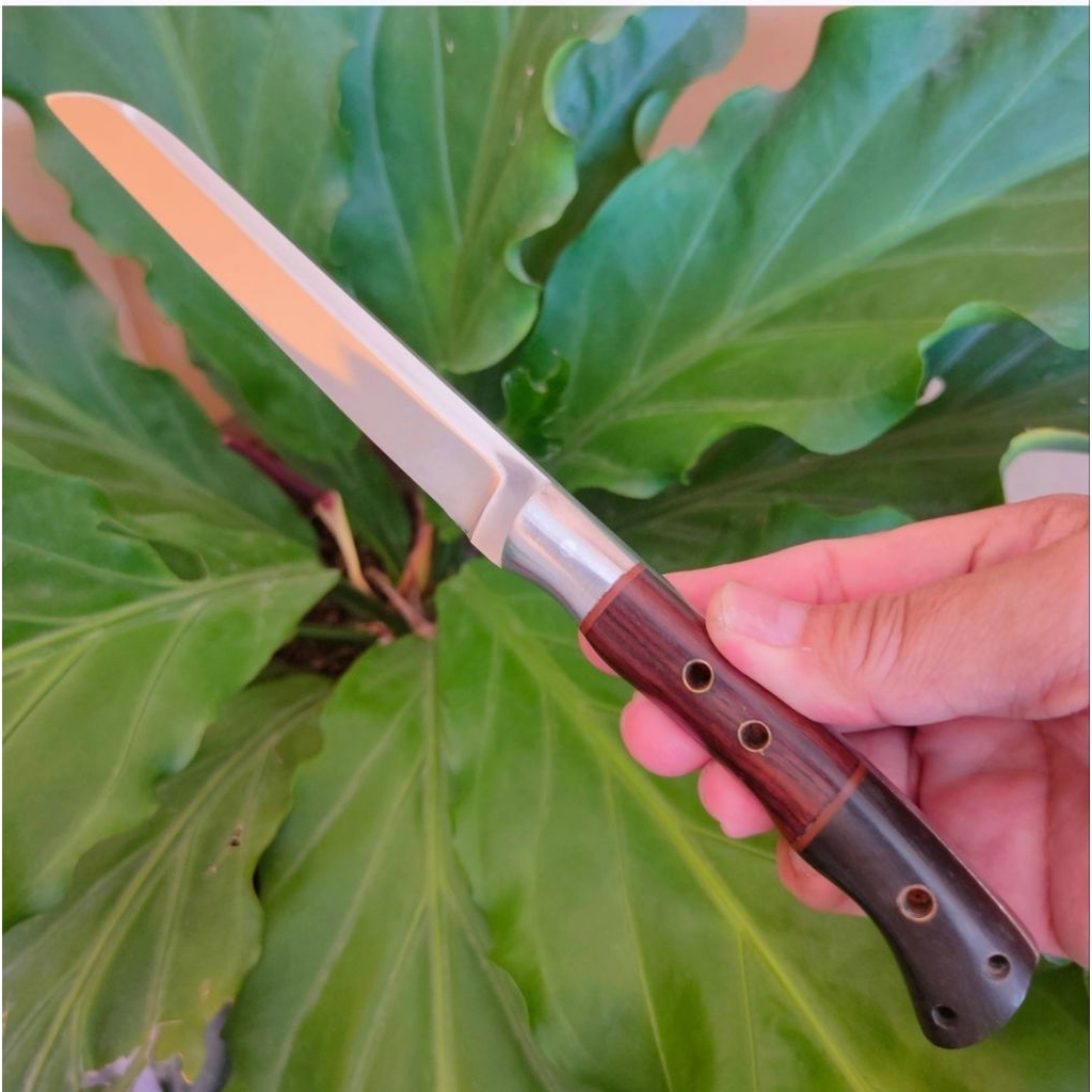 K110 Handmade 14.2cm Slaughter kitchen knife, Pisau dapur & potong daging dgn Baja Bohler K110 yang 