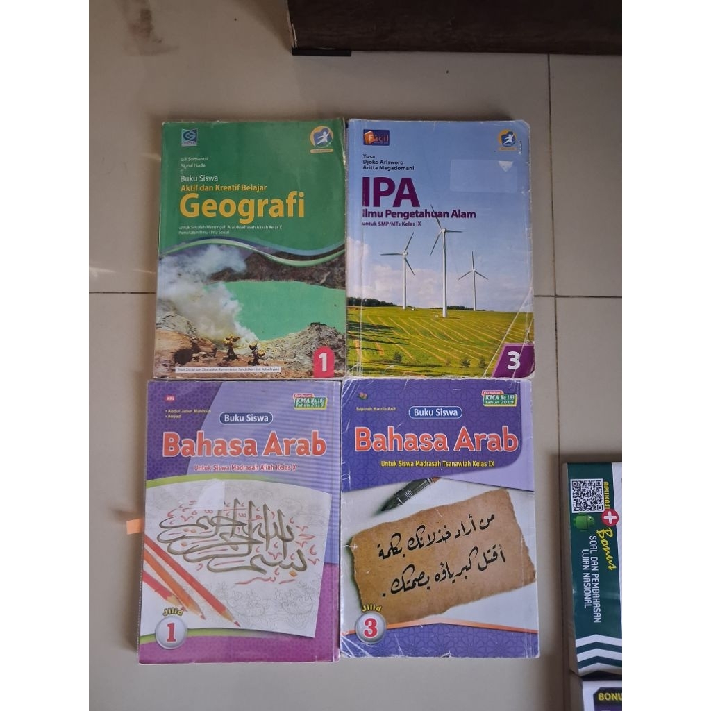 JUAL BUKU PELAJARAN GRAFINDO BAHASA ARAB GEOGRAFI IPA KELAS 9 10