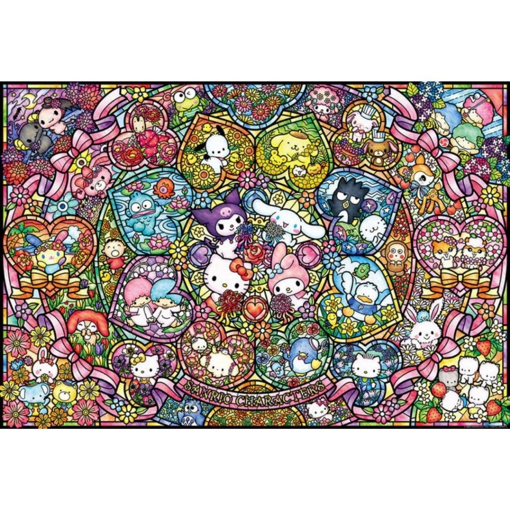 Beverly Sanrio Characters Stained Glass Jigsaw Puzzle 1000 Pcs