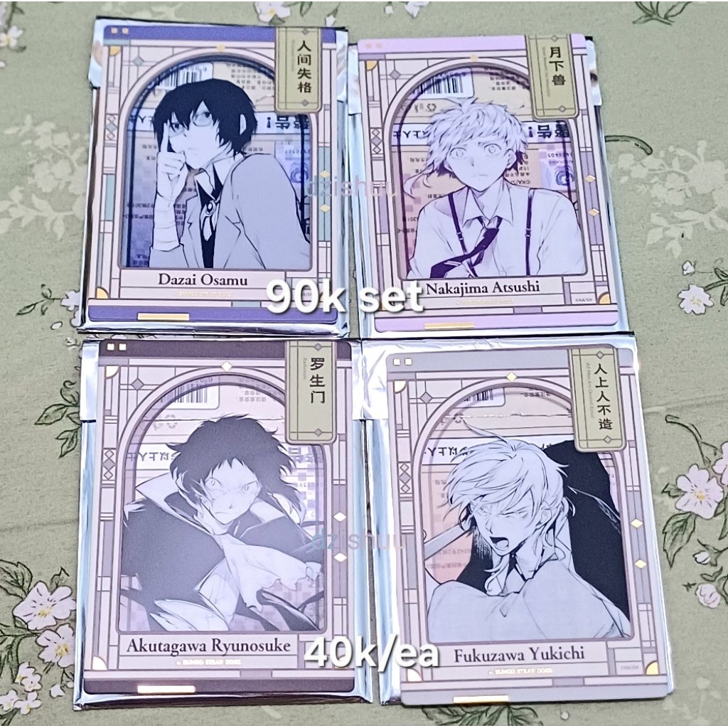 card gacha pop up store shanghai dazai bungo stray dogs atsushi akutagawa fukuzawa