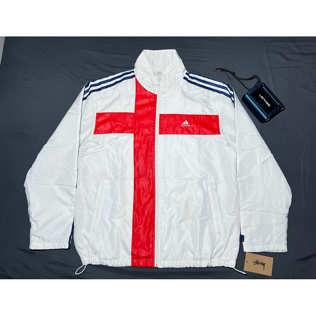 Adidas England National Team Track Jacket White Vintage 2006 FIFA World Cup