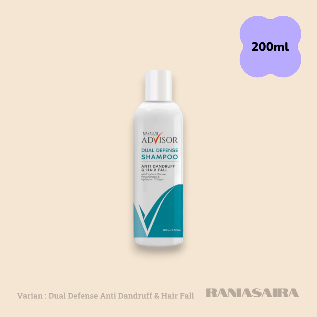 MAKARIZO Advisor CLINICAL SHAMPOO Dual Defense Shampoo 200 ml Ketombe Dermatitis Seboroik Psoriasis