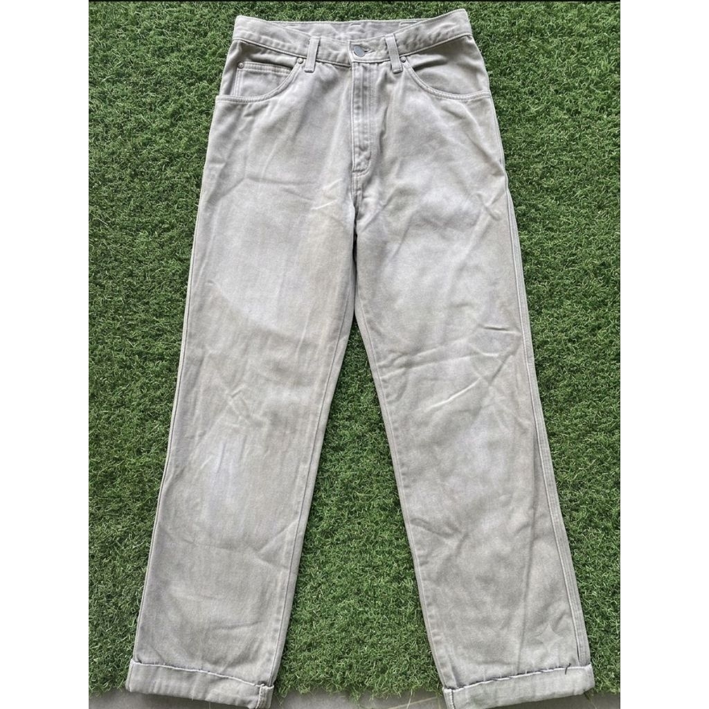 celana jeans panjang pria wrangler japan wash grey ori pl