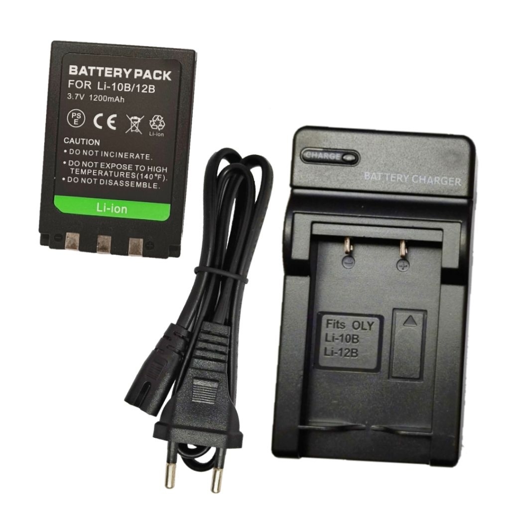 PAKETAN Baterai + Charger For Kamera Digital Stylus 300 400 410 C-50 Camedia 470 5000 60 70 7000 Bat